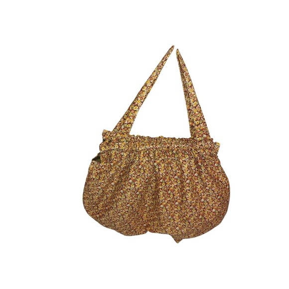 Vintage 1960's Handmade Bag Wooden Dowell Floral Cottagecore Pioneer With Wallet - Picture 4 of 6